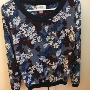 Floral blouse Loft size small